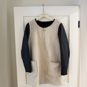 Zara Cream and Black Women's Jacket Sz L
